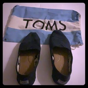 Blue TOMS shoes